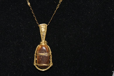 Handmade Pendant with Tigers Eye Stone - Pendant Only - Metaphysical Jewelry