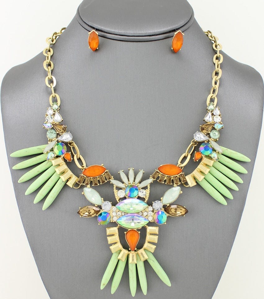 Statement Tribal Spike Necklace