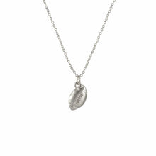 Matte Silver Football Necklace