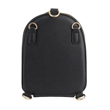 Black Flower Mini Backpack