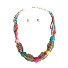 Necklace Cord Rainbow Wrapped Wire for Women