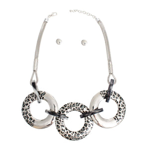 Necklace Silver Leopard Ring Collar for Women