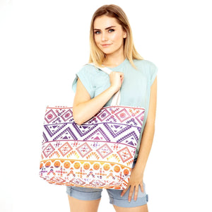 Colorful Tribal Beach Tote