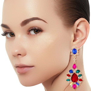 Teardrop Multi Color Earrings