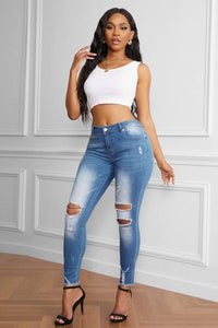 Trendsi Faded Mid High Rise Jeans