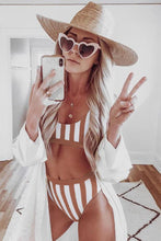 Trendsi Striped Tank High Waist Bikini