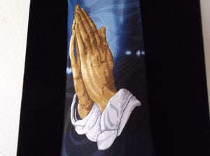 We Sell Fashion Men's Neck Ties Men's Novelty USA Christian Praying Hands Neck Tie - Steve Harris - ONE ONLY