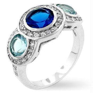 We Sell Fashion Rings 6 Classic Blue Cubic Zirconia Ring