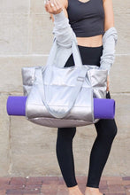 Metallic Puffer Tote