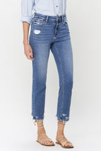 Lovervet High Rise Raw Hem Straight Jeans