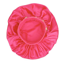 Bonnet Hot Pink Satin Wide Edge Braid Women