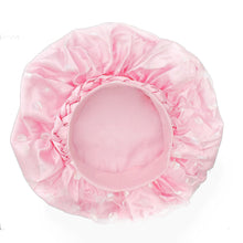 Double Layer Bonnet Light Pink Satin Wide Edge 