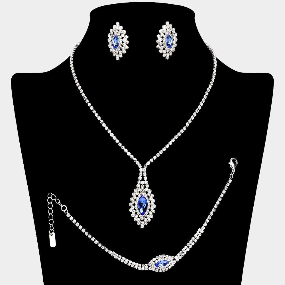 Azure Majesty Marquise Stone Jewelry Set