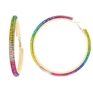 Rainbow Hoops Rhinestone 