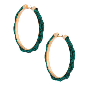 Twisted Stone Green Hoops