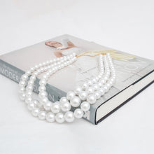 Pearl Necklace White Gold 3 Strand Set for Women