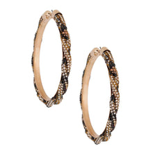 Leopard Twisted Stone Hoops