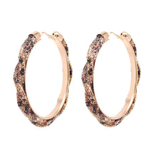 Leopard Twisted Stone Hoops