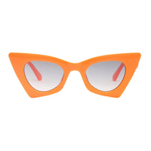 Sunglasses Orange Retro Cat Eye Gold Bar Eyewear