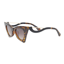 Sunglasses Tortoiseshell Retro Cat Eye Gold Bar