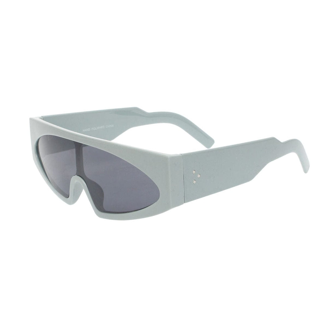 Sunglasses Blue Thin Visor Modern Eyewear Women