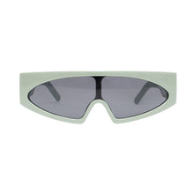 Sunglasses Green Thin Visor Modern Eyewear Women