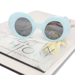 Sunglasses Blue Round Retro Eyewear for Women