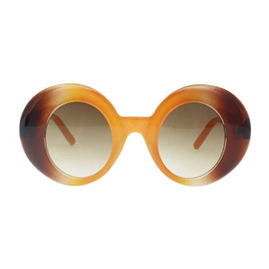 Sunglasses Brown Round Retro Eyewear for Women