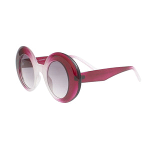 Sunglasses Fuchsia Round Retro Eyewear for Women