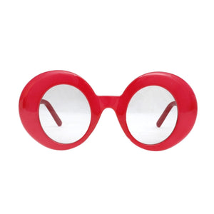 Sunglasses Red Round Retro Eyewear for Women