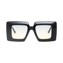 Sunglasses Square Black Oceanic Oversize Wide Edge