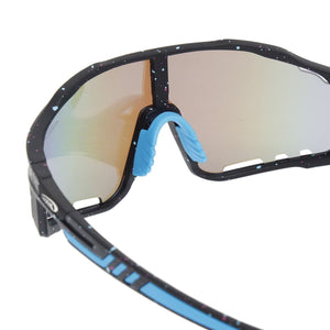 Sunglasses Black Splatter Mirror Sport Eyewear