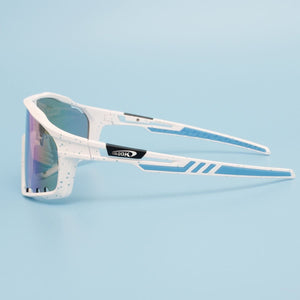 Sunglasses White Splatter Mirror Sport Eyewear