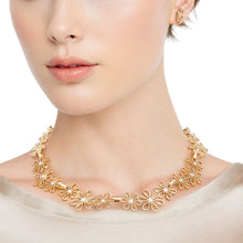 Chain Necklace Flower Linked Gold Set for Women