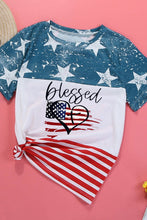 BLESSED Stars and Stripes Color Block T-Shirt