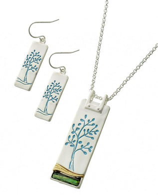 Tree of Life Pendant with Matching Earrings