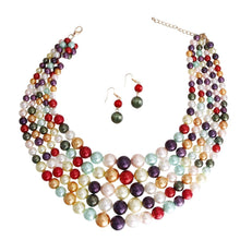 Multicolor 5 Layered Pearl Set