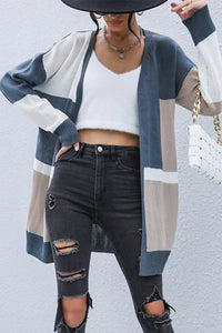 Block Dropped Shoulder Cardigan