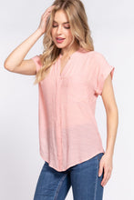 Dolman Slv Button Down Woven Top