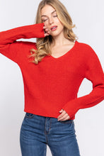 Dolman Slv Strappy Open Back Sweater