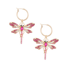 Dragonfly Pink Baby Hoops