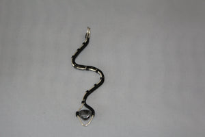 Handmade Snake Pendant with Tourmalinated Quartz Stone - Pendant Only - Metaphysical Jewelry