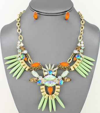 Statement Tribal Spike Necklace