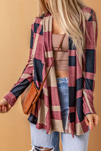 Plaid Front Cardigan : Women