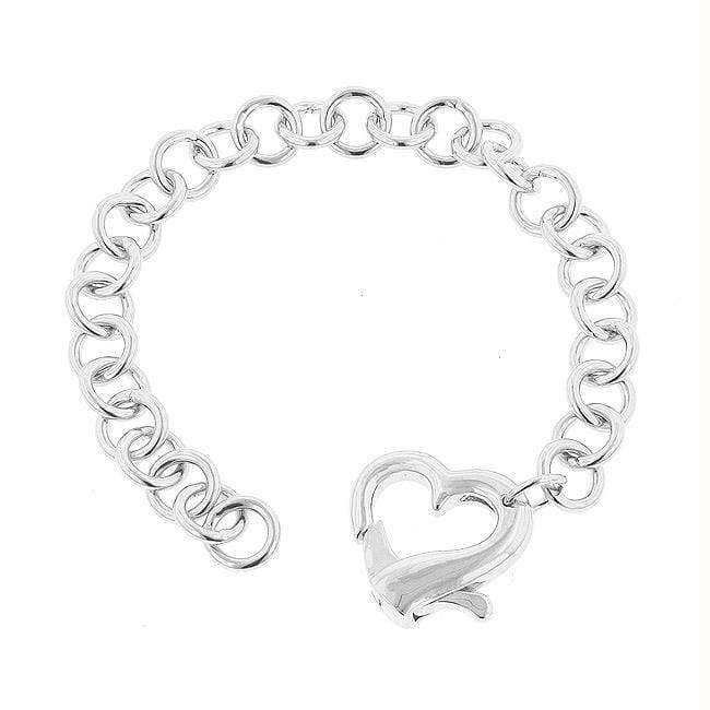 Silvertone Heart Bracelet