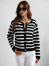 Striped Button Front Cardigan10