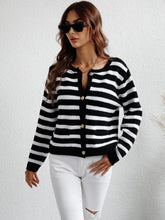 Striped Button Front Cardigan11