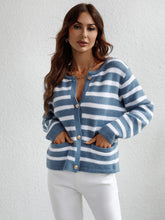 Striped Button Front Cardigan5