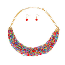 34 Strand Multi Color Bead Necklace