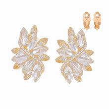 Clip On Gold Marquise Medium Earrings for Women